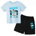 thumbnail image 2 of Camiseta con estampado de Messi de verano para niños y adolescentes, ropa de verano para niños y niñas, camiseta y pantalones cortos, conjunto de 2 piezas, traje deportivo de manga corta, 2 of 5