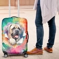 thumbnail image 4 of Funny Watercolor Adorable Mastiff Peeking Through Torn Paper Effect Travel Luggage Cover Mastiffs Dog Lover Gifts Idea Suitcase Dust Protective Decor - 00026, 4 of 5