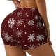 thumbnail image 1 of Fotbe Romantic white snowflakes Shorts Sin Costuras – Shorts Deportivos de Cintura Alta para Mujer, Elásticos para Gimnasio, Yoga, Running o Ciclismo-Small, 1 of 8