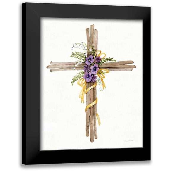 McKenna, Kathleen Parr 12x14 Black Modern Framed Museum Art Print Titled - Easter Blessing Cross I