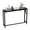Black, variant on Kicctian Modern Console Table with Charging Station, 39.4" Narrow Sofa Side Table for Entryway, Living Room, Hallway, Retro Color