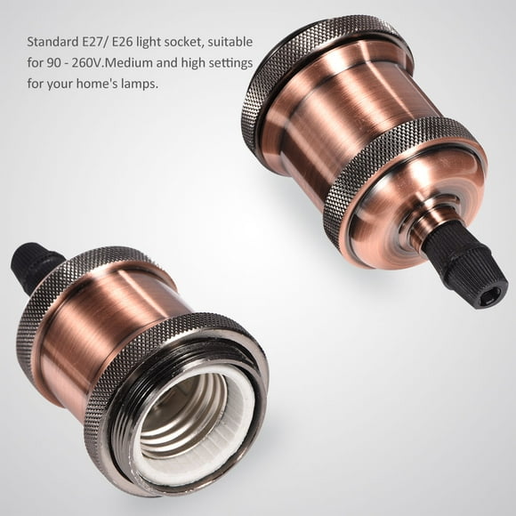 TOPINCN Vintage E27/ E26 Bulbs Socket Holder / Base Copper Lamp Holder for Antique Light Bulb 90-260V, Creative Wall Lamps, Socket Base