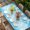 Mist Blue, variant on Brown Ombre Coastal Table Cloths for 6 Foot Rectangle Tables, Sea Nautical Summer Beach Starfish Coral Patio Waterproof Elastic Fitted Tablecloths, Washable Rectangular Table Cover for Camping