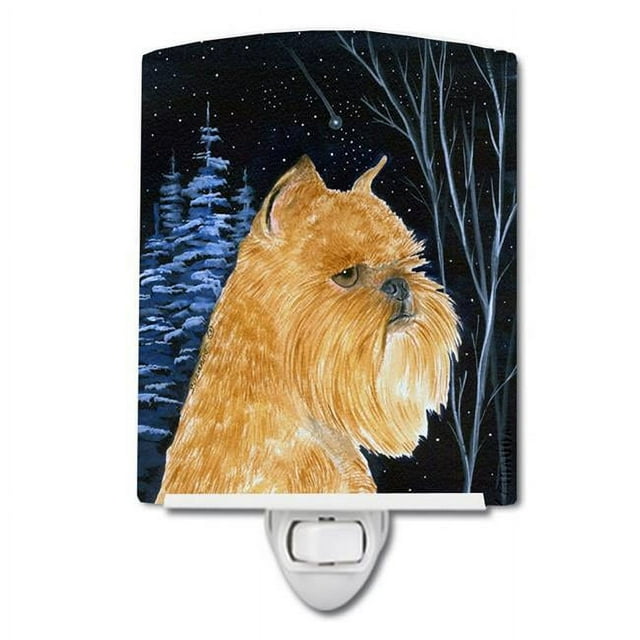 Carolines Treasures SS8362CNL Starry Night Brussels Griffon Ceramic Night Light, 6x4x3, Multicolor