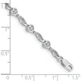 thumbnail image 3 of 10K White Gold Polished Diamond Heart Bracelet (Width 4) (Length 7) - Jbsp, 3 of 5