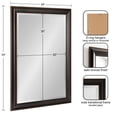 thumbnail image 2 of Kate and Laurel Whitley Traditional Framed Wall Mirror, 24 x 34, Bronze, Classic Rectangle Bathroom Mirror with Transitional Profile and Beveled Edge Design, 2 of 8