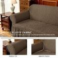 thumbnail image 6 of Subrtex Stretch 1-Piece Pleated Ruffled Skirt Sofa Slipcover, Light Coffee, 6 of 8