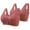 Wine, variant on Wancir Bras for Women 2025 New Woman's Embroidery Front Button Large Size Underwear Bra without Steel Rim