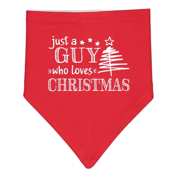 Inktastic Just a Guy Who Loves Christmas Baby Bandana Bib