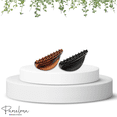 thumbnail image 5 of Parcelona French Thin Arch Cutout Medium 3" Hair Claw Clips for Women Set of 2 (Black), 5 of 17