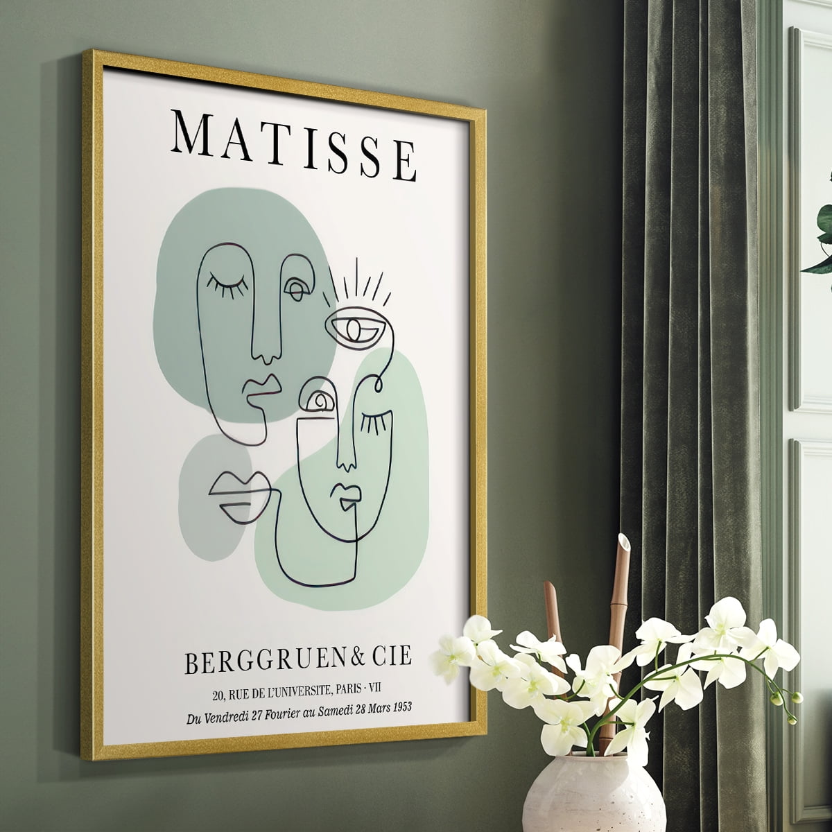Matisse CLXXIX Framed Print in Gold Solid Wood 8 x 10 Framed Print