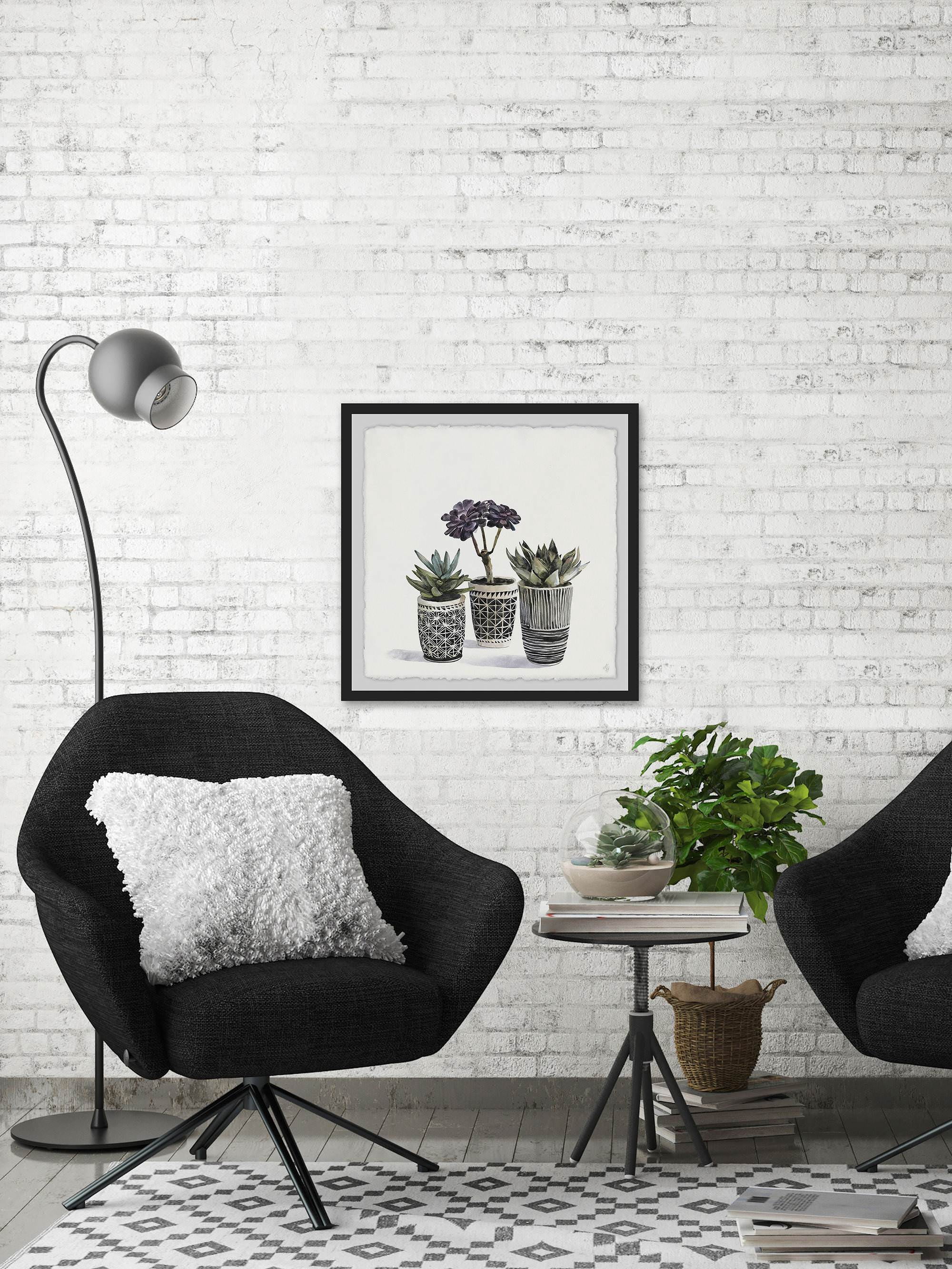 Three Pots II Framed Painting Print