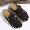 thumbnail image 4 of Bxsruta Women's Casual Perforated Mules with Wedge Heel and Cushioned Insole for Everyday Wear, 4 of 8