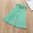 thumbnail image 4 of HAYIMI Girls 2‑Piece Summer Outfit Sets, Sunflower Print Ruffle Short Sleeve Tops With Pleated High Waist Wide Leg Pants Set for Little Girls Leisure Clothes Sets, 4 of 4