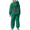 thumbnail image 4 of Tiijoy Big Girls Sports Outfits Leopard Bow Print Casual Hoodie Jogger Pants Sweatsuit, 4 of 6