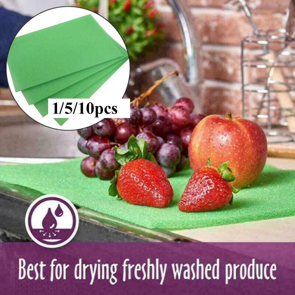 yaaqii 1/5/10Pcs Filter Sponge For Refrigerator Proof Vegetable Fruit