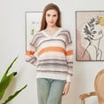 thumbnail image 5 of WQD Womens Long Sleeve Shirts Crochet Knit Sweater Hollow Out Striped Tops Casual Trendy Outfits for Fall Winter Spring, 5 of 10