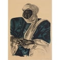 thumbnail image 3 of Alexander Evgenievich Yakovlev 14x18 Black Modern Framed Museum Art Print Titled - Mohamed Salek, Dit Doud Moura, Sultan Du Ouadai. Fort Lamy (1931), 3 of 5