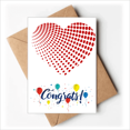 thumbnail image 1 of Red Radiate Dots Valentine's Day Wedding Cards Congratulations Greeting Envelopes, 1 of 3