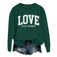 thumbnail image 3 of SIYUDAN Women Sweatshirts Long Sleeve Sweatshirt Womens Pullover Green Pullover Adult Sweatshirt Women Fall Clothes Women Trendy Clothes for Teen Girls, 3 of 3