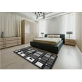 thumbnail image 4 of Ahgly Company Indoor Square Patterned Charcoal Black Area Rugs, 4' Square, 4 of 6