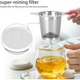 thumbnail image 3 of SURJDE 2 Pcs Tea Infuser, Stainless Steel Tea Strainer Fine Mesh Tea Infuser Tea Steeper with Handle Tea Basket Infuser Tea Infuser for Loose Tea Steeper Fits Teapots Mugs, 3 of 7