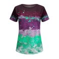 thumbnail image 4 of Patlollav Womens Shirts,Ladies Fashion Casual Loose Print Round Neck T-Shirt Blouse, 4 of 6