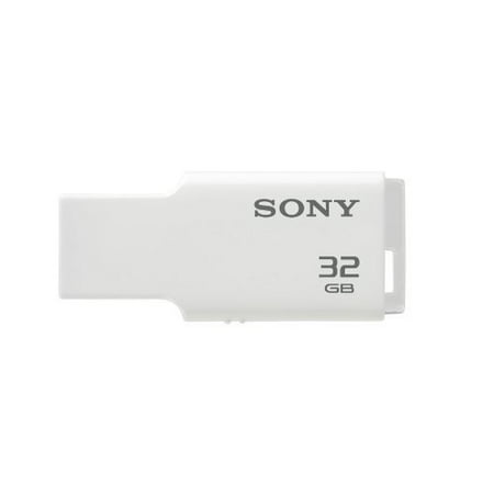 Sony 32GB Micro Vault M-Series USB 2.0 Flash Drive, White (Best Tiny Flash Drive)