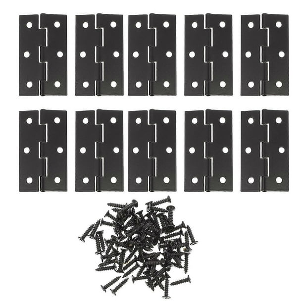 10 Pcs Heavy Duty Door Hinge Cabinet Door Hinges Iron Door Accessories Black Hinges