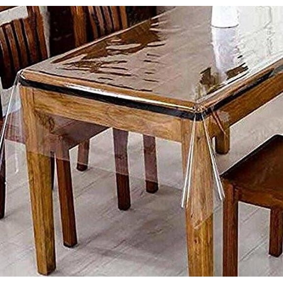 TABLECLOTHSFACTORY 70"X70" Square Clear Vinyl Tablecloth Protector Eco-Friendly Cover for Picnic Banquet