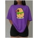thumbnail image 3 of Playera Blusa De Capybara Enviando Un Corazon Ropa Chic Capibara Color Morado Talla Chica Marca Emil SaEs, 3 of 4