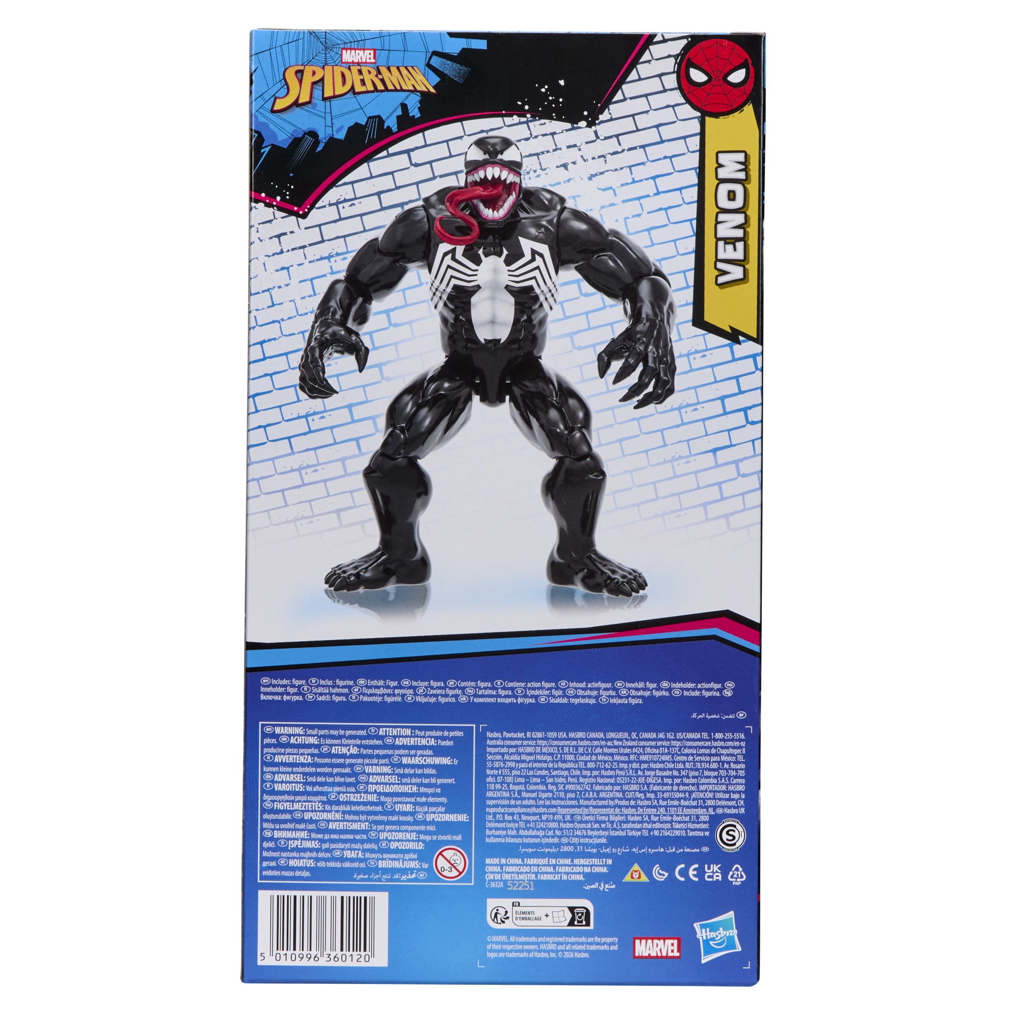 Marvel Spider-Man Titan Series Venom Deluxe Action Figure, 12”, Ages 4+