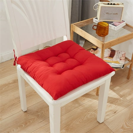 

LTTVQM 16 x 16 inches Chair Cushions for Dining Chairs Chair Pads Cushion for Kitchen Office Tufted Square Seat Cushion with Ties Red