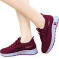 thumbnail image 2 of Womens Fleece Lined Warm Winter Sneakers, Slip On Knit Soft Sole Walking Shoes, 2 of 6