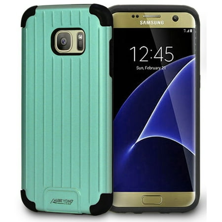 MINT MATTE SLIM DUO-SHIELD CASE RIBBED RUGGED COVER FOR SAMSUNG GALAXY S7 EDGE SM-G935