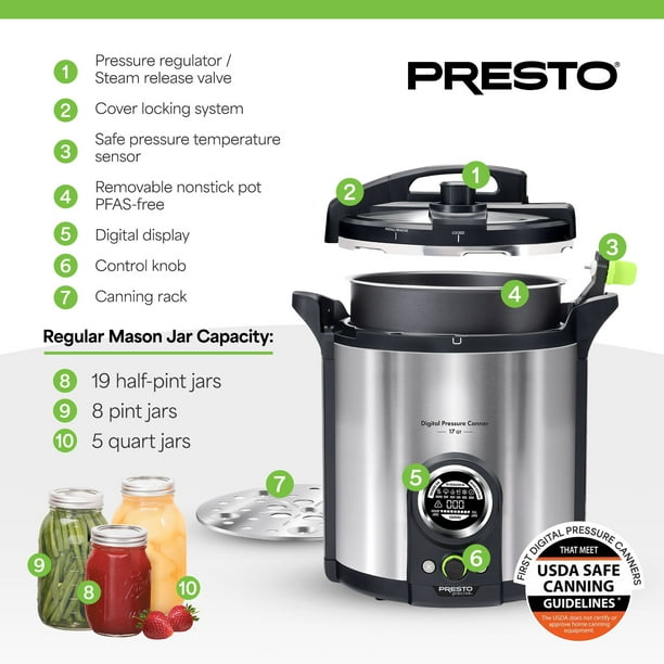 Presto 17 Qt Pressure Canner - Heavy-duty food - Walmart Business