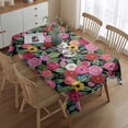 thumbnail image 2 of Pioneer Flower Floral Print Pattern Rectangle Tablecloth 60"x84",Waterproof Polyester Rectangle Table Cloth, Wipeable Spillproof Polyester Tablecloth for Dining, Camping, Indoor and Outdoor, 2 of 5
