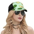 thumbnail image 5 of Disketp Avocado Print Trucker Hat Men Women - Mesh Baseball SnapBack Cap, 5 of 7