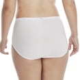 thumbnail image 3 of Braguitas de algodón Hanes Underwear para mujer, paquete de 6, color blanco, talla 8, 3 of 3
