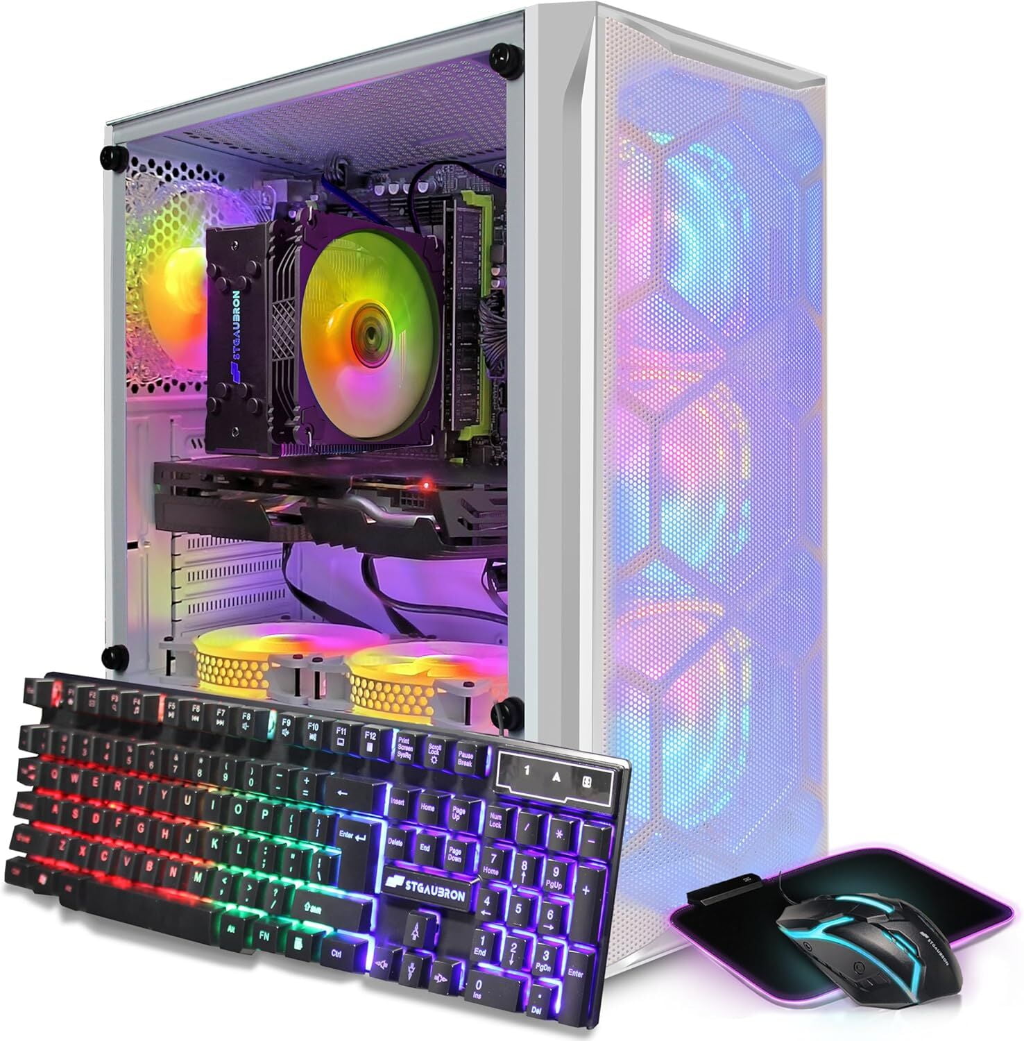 STGAubron Gaming Desktop PC, Radeon RX 590 8G GDDR5, Intel i7 Xeon