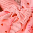 thumbnail image 5 of Enyan Newborn Baby Girl Fall Winter Clothes Long Sleeve Romper Top+Suspender Dress+Headband 3-Piece Set Infant Cute Casual Outfits Red,6-12 Months, 5 of 7