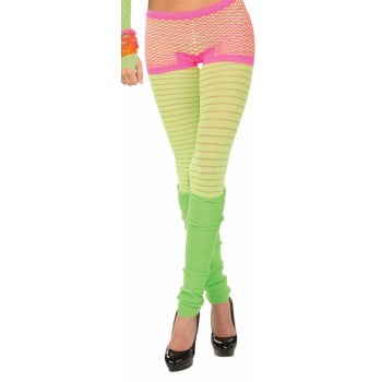 Club Candy Neon Fishnet Costume Boy Shorts Adult: Hot Pink