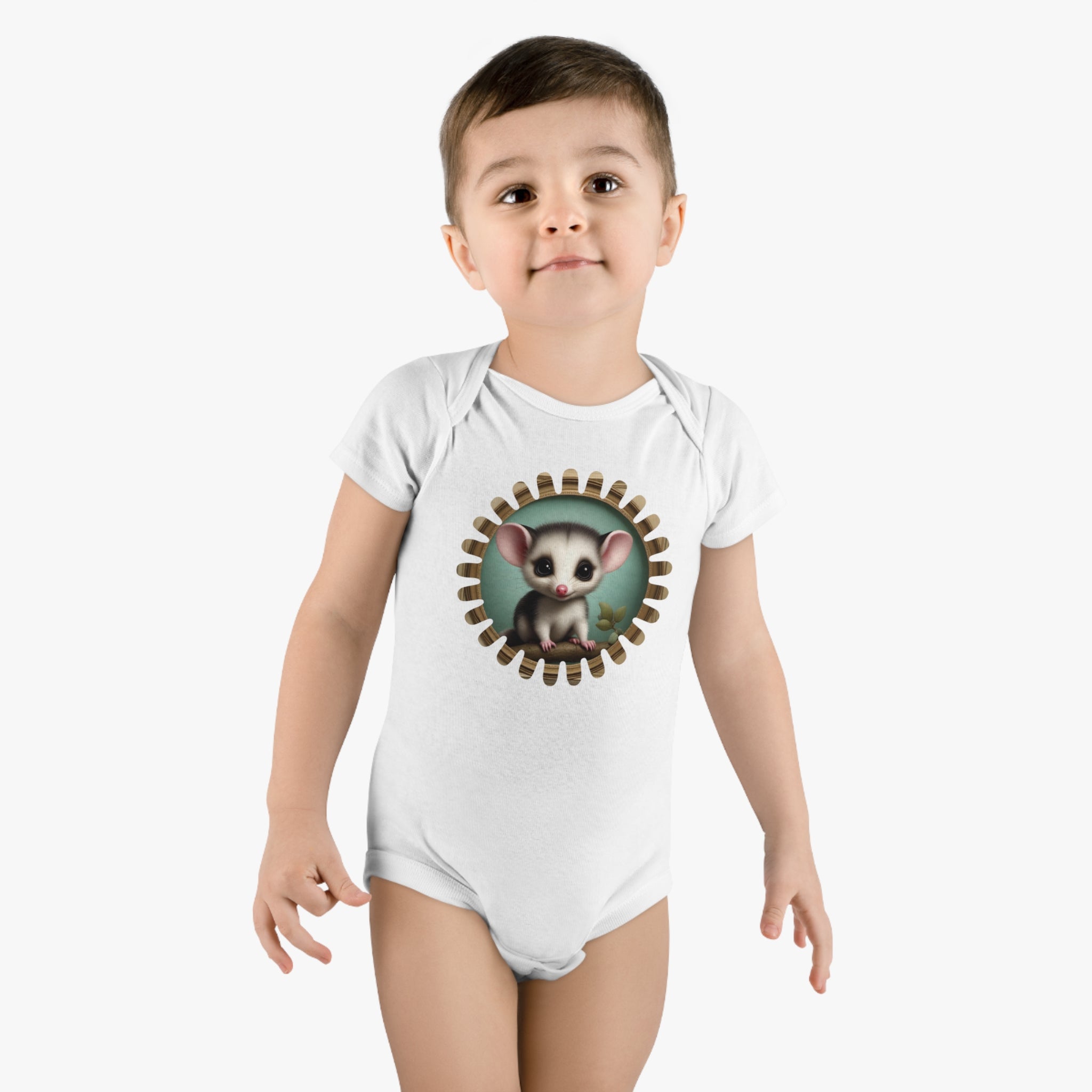 OnesieÂ® Organic Baby Bodysuit~Opossum