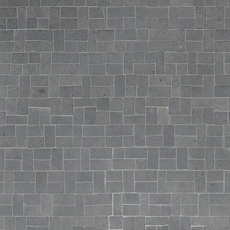 Bond Tile Picturesque Interlocking 11.81 in. x 11.81 in. Black Lava Floor and Wall Mosaic (0.97 sq. ft. / Sheet)