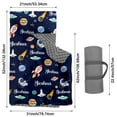 thumbnail image 2 of Toddler Nap Mat with Pillow and Blanket, Personalized Name Toddler Sleep Mat, Extra Large Rolled Napping Mats, Washable, Light, for Kids Boys Kindergarten Daycare Preschool Travel（Space）(Fixed Size), 2 of 7