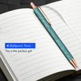 thumbnail image 2 of 6 PCS Glitter Ballpoint Pens Gold Click Ballpoint Pen Metal Glitter Pen Retractable Black Ink Medium Point Pens, 2 of 8