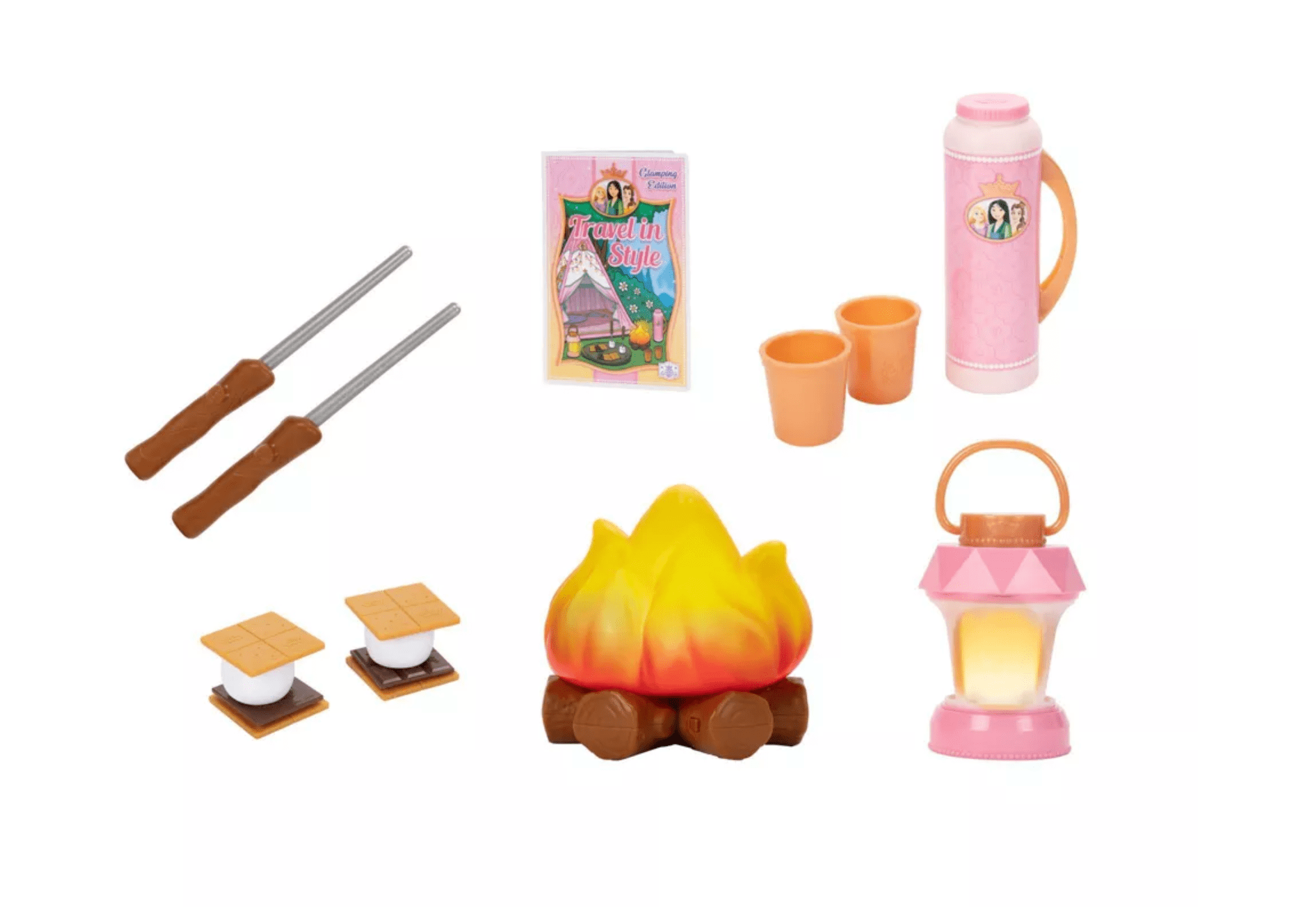 Disney Princess Style Collection S'mores in Style Glamping Tent with Play Accessories (Girl's), 47"