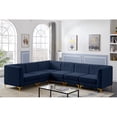 thumbnail image 4 of Meridian Furniture Alina Navy Velvet Modular Sectional, 4 of 20