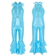 thumbnail image 5 of MSemis Kids Girls Metallic Bell-Bottom Jumpsuit for Ballet, 5 of 5