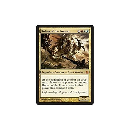 - Ruhan of the Fomori - Commander, A single individual card from the Magic: the Gathering (MTG) trading and collectible card game (TCG/CCG). By Magic: the